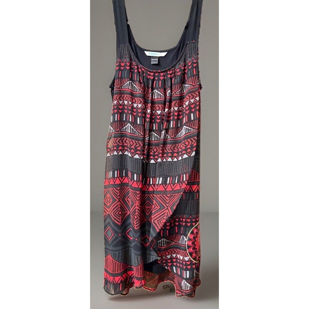 Desigual ladies sleeveless patterned dress size 44 style 72V2ET2